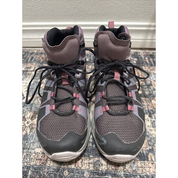 Mint Oboz Arete Waterproof Corduva Purple Black Trail High Top Sneakers 7.5 - Picture 2 of 8